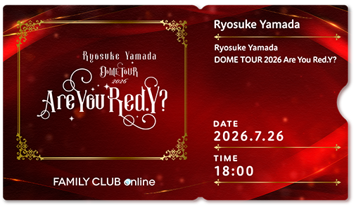Ryosuke Yamada DOME TOUR 2026 Are You Red.Y?　